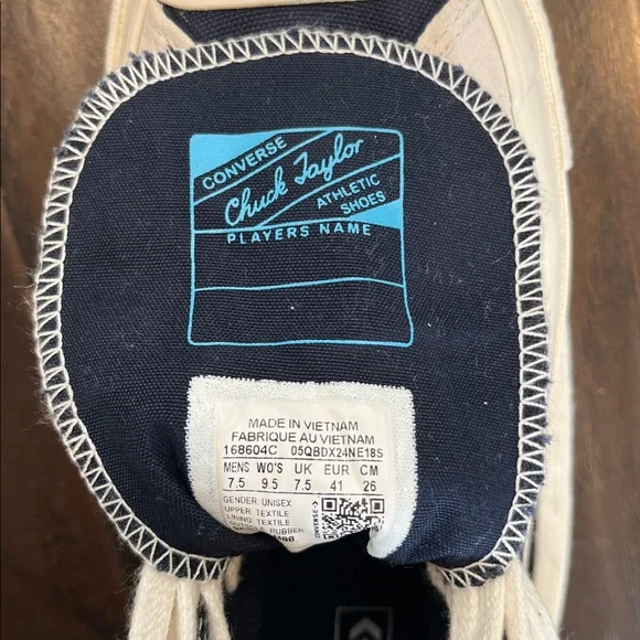 Converse Navy and White Chuck Taylor High Top Sneakers - Picture 8 of 12